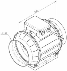 Can Max-Fan AC Pro PS 2 Speed motor 160/615 m³